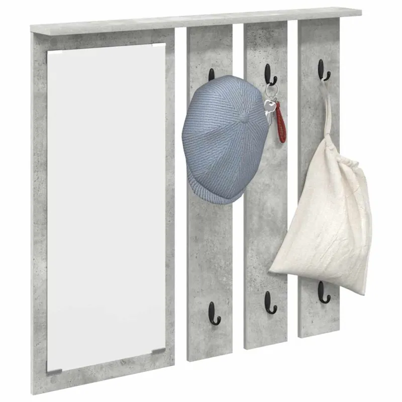 Prikabinamas paltas su lentyna Betono pilka 84 x 10 x 80 cm