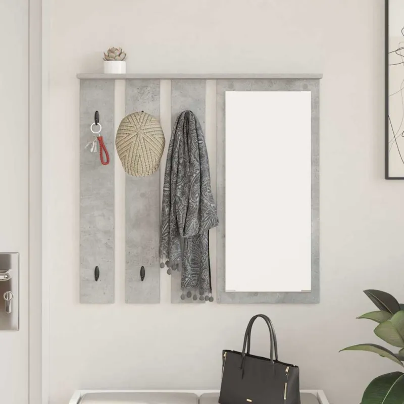 Prikabinamas paltas su lentyna Betono pilka 84 x 10 x 80 cm