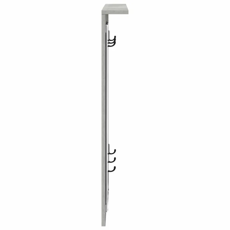 Prikabinamas paltas su lentyna Betono pilka 84 x 10 x 80 cm