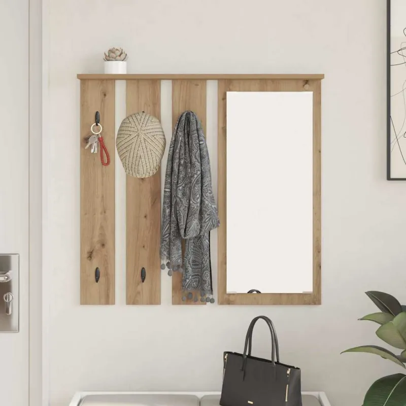 Prikabinamas paltas su lentyna artisano ąžuolo 84 x 10 x 80 cm