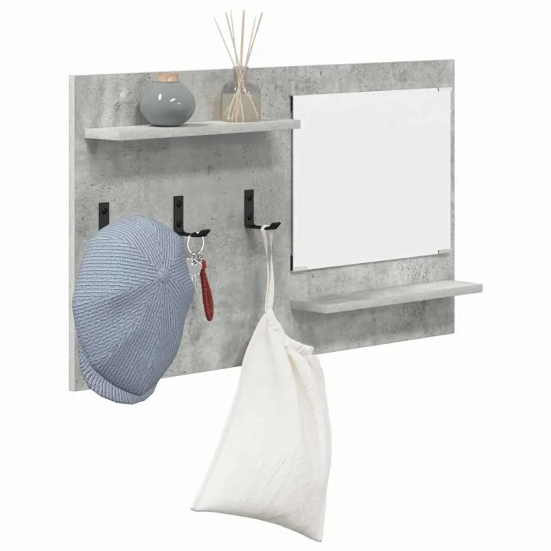 Prikabinamas paltas su lentyna Betono pilka 90 x 10 x 50 cm