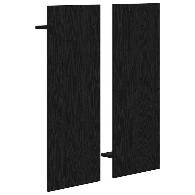 Prikabinamas paltas su lentyna Juodas ąžuolas 70 x 10 x 90 cm