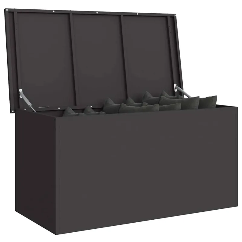 Lauko saugojimo dėžė Juoda 100 x 50,5 x 50 cm Plienas