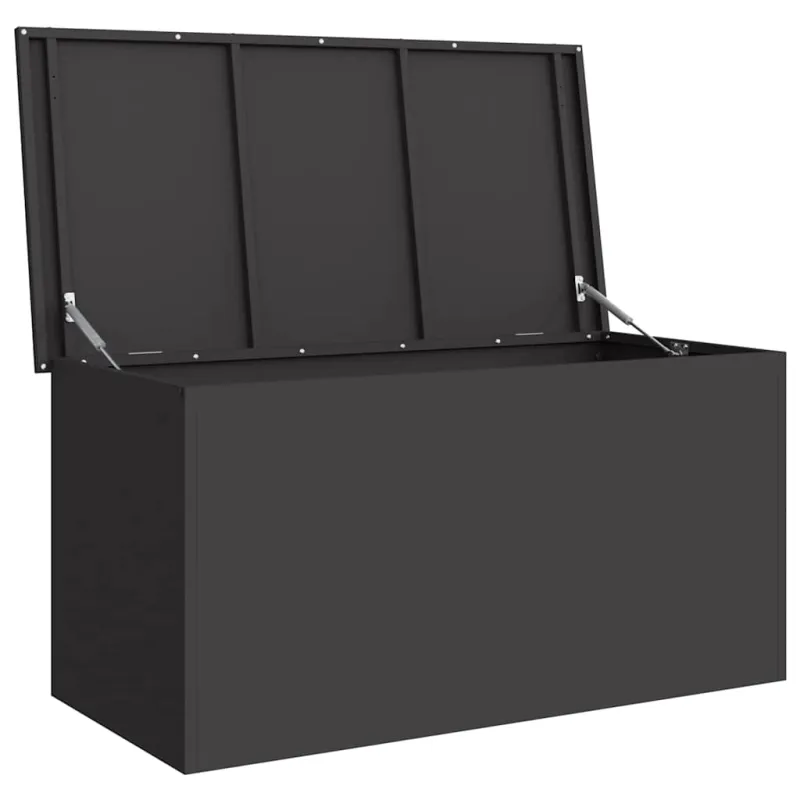 Lauko saugojimo dėžė Juoda 100 x 50,5 x 50 cm Plienas