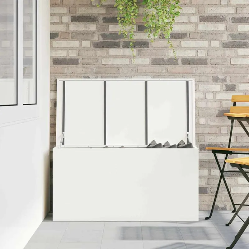 Lauko saugojimo dėžė Balta 100 x 50,5 x 50 cm Plienas
