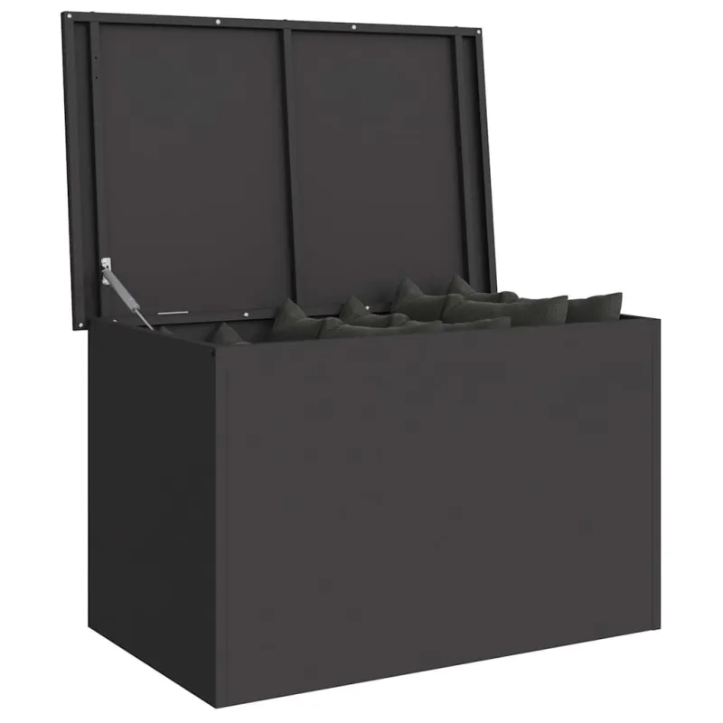 Lauko saugojimo dėžė Juoda 80 x 50,5 x 50 cm Plienas
