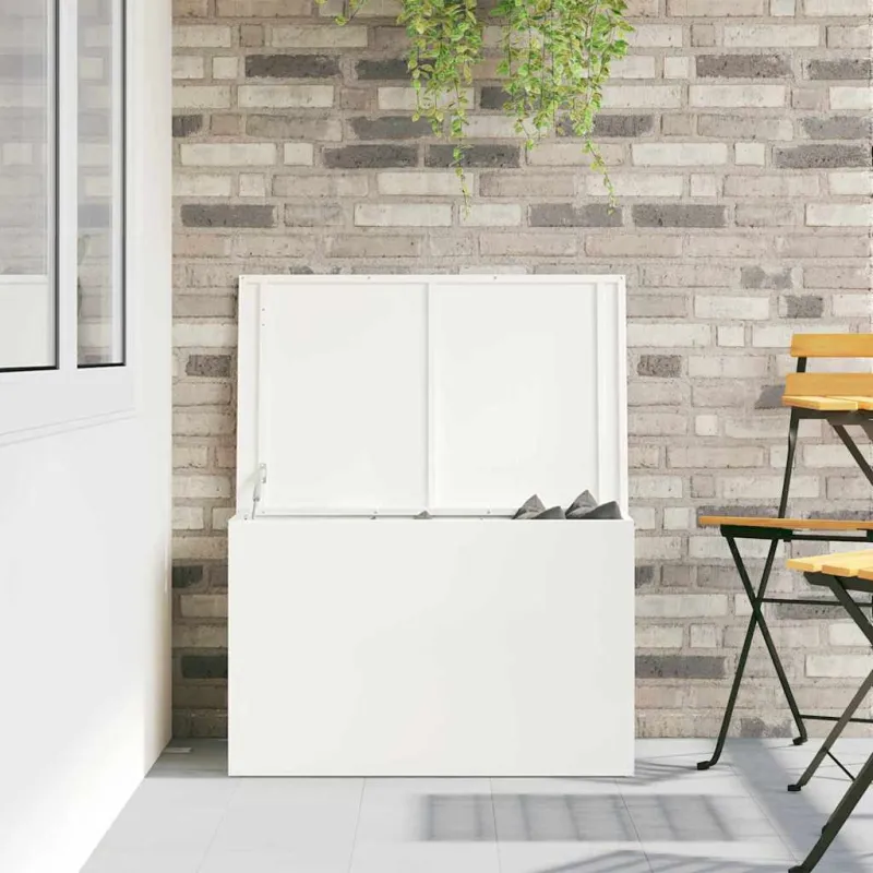 Lauko saugojimo dėžė Balta 80 x 50,5 x 50 cm Plienas