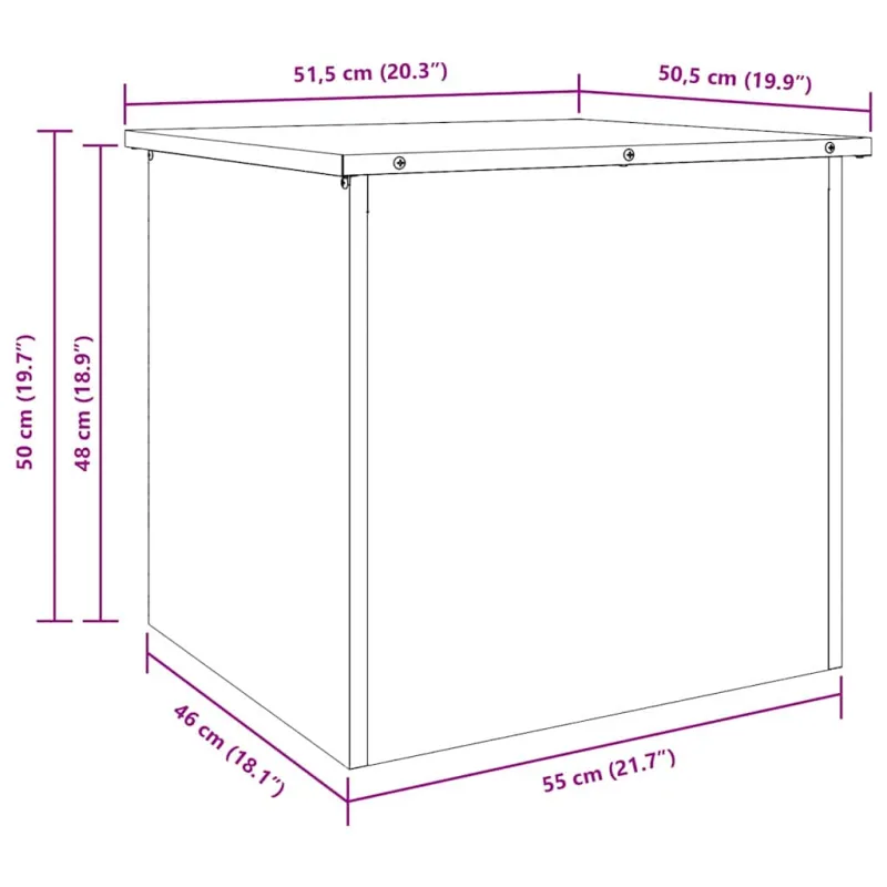 Lauko saugojimo dėžė Sidabro 55 x 50,5 x 50 cm Plienas
