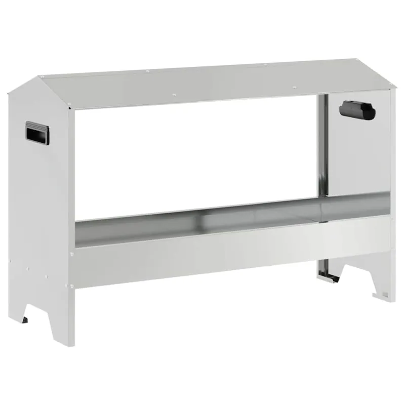 Vištų šėrimo iškas Sidabro 81 x 32 x 53,5 cm Cinkuota plienas