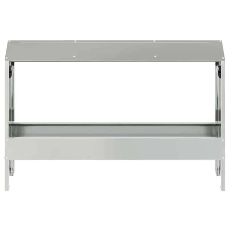 Vištų šėrimo iškas Sidabro 81 x 32 x 53,5 cm Cinkuota plienas