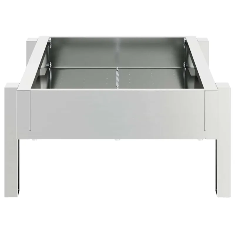 Vištų šėrimo iškas Sidabro 80 x 28 x 13.5 cm Cinkuota plienas