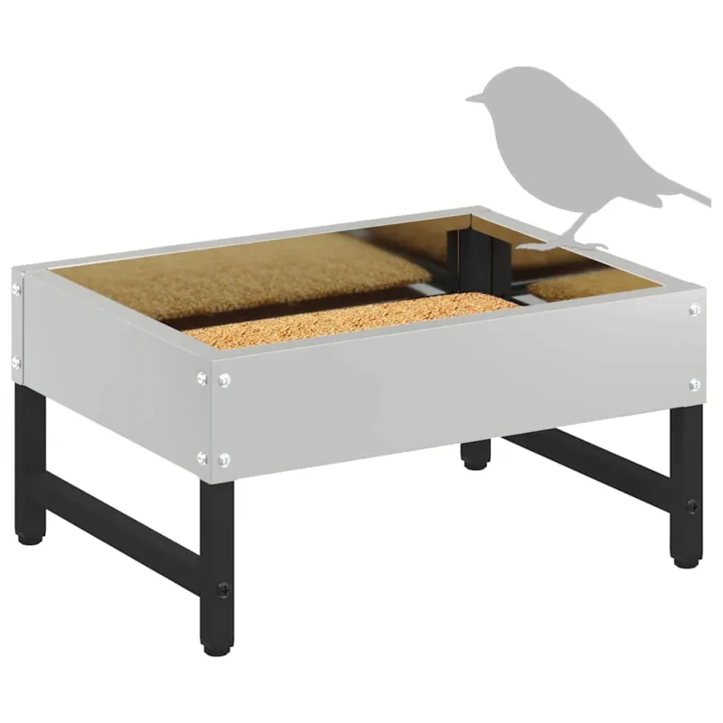 Paukščių šėrykla Sidabro 80 x 28 x 13.5 cm Cinkuota plienas