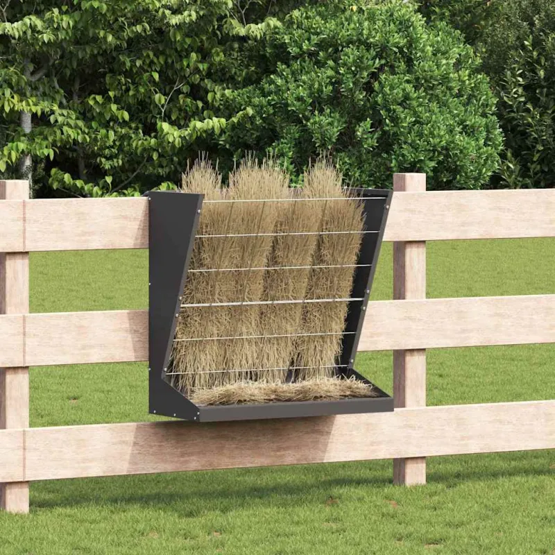 Šieno šėriklas Juoda 71 x 33 x 70 cm Šaltai valcuita plienas