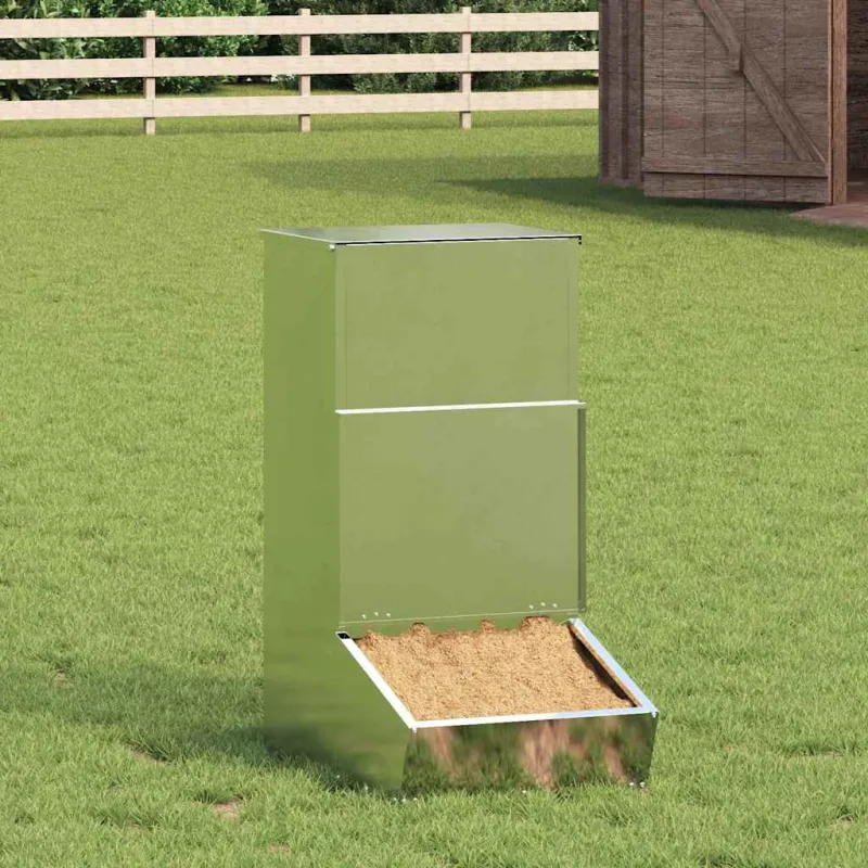 Kiaulių šėrykla Sidabro 55 x 38 x 76 cm Cinkuota plienas