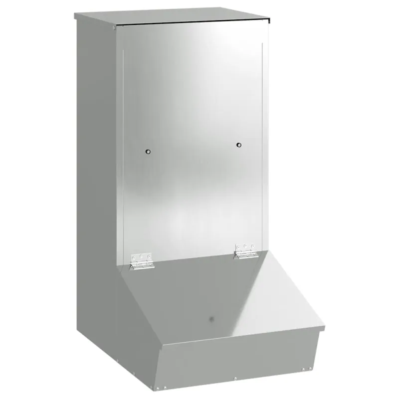 Kiaulių šėrykla Sidabro 55 x 38 x 76 cm Cinkuota plienas