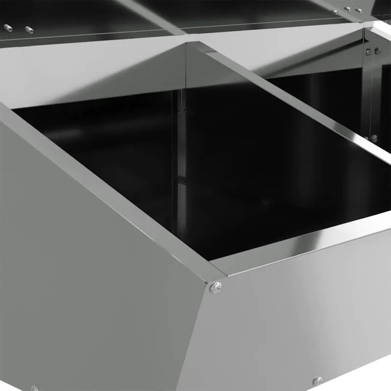 Kiaulių šėrykla Sidabro 82 x 51 x 91,5 cm Cinkuota plienas