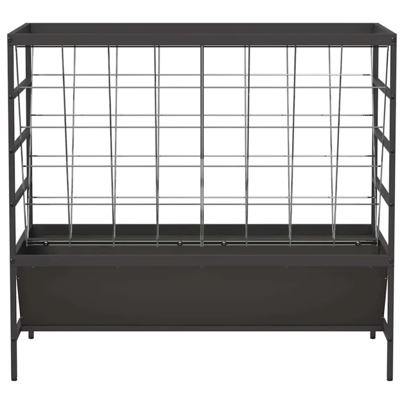 Gyvulių šėriklas Juoda 100 x 60 x 90 cm Šaltai valcuita plienas