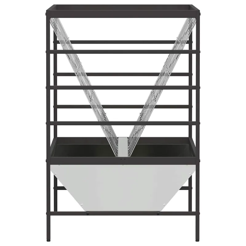 Gyvulių šėriklas Sidabro 100 x 60 x 90 cm Cinkuota plienas