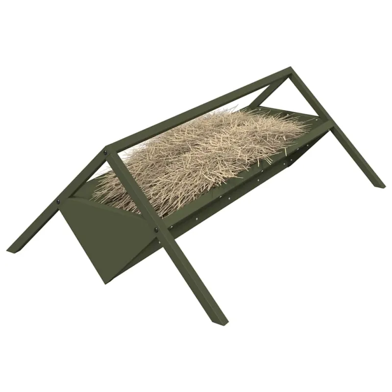 Gyvulių pašarų lova Alyvuogių žalia 111 x 76 x 38 cm
