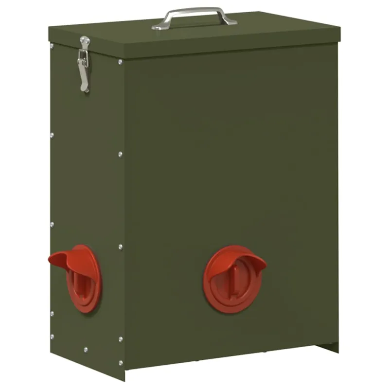 Vištų lesykla Alyvuogių žalia 32,5 x 20,5 x 43 cm