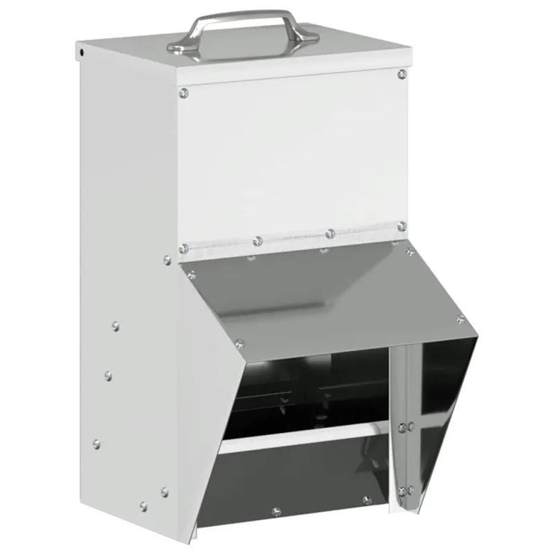 Vištų lesykla Sidabro 20 x 25 x 35 cm Cinkuota plienas