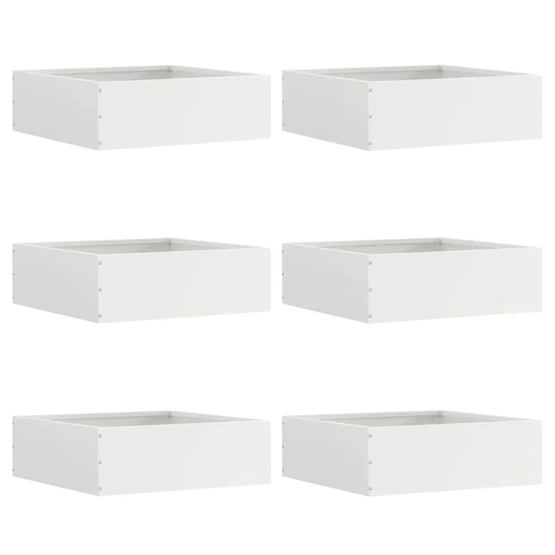 Vejo kraštas 6 pcs Balta 40 x 40 x 13 cm Plienas