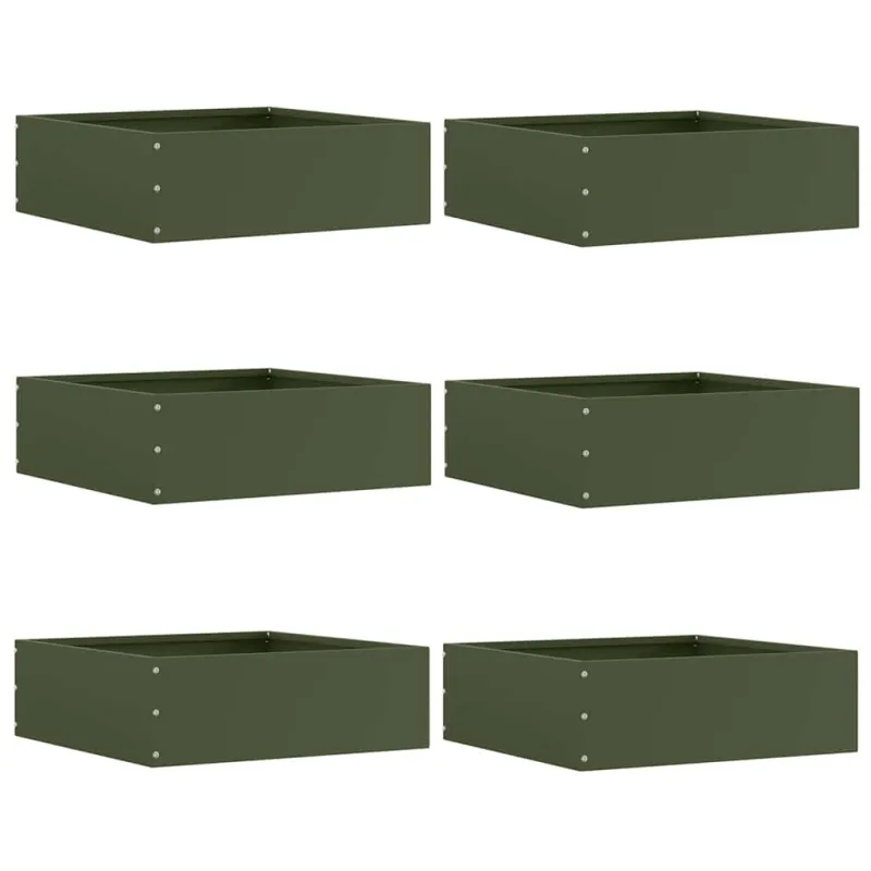 Vejo kraštas 6 pcs Alyvuogių žalia 40 x 40 x 13 cm Plienas