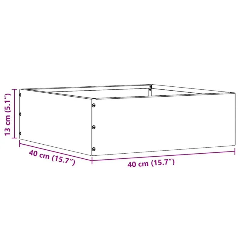 Vejo kraštas 6 pcs Sidabro 40 x 40 x 13 cm Nerūdijantis Plienas