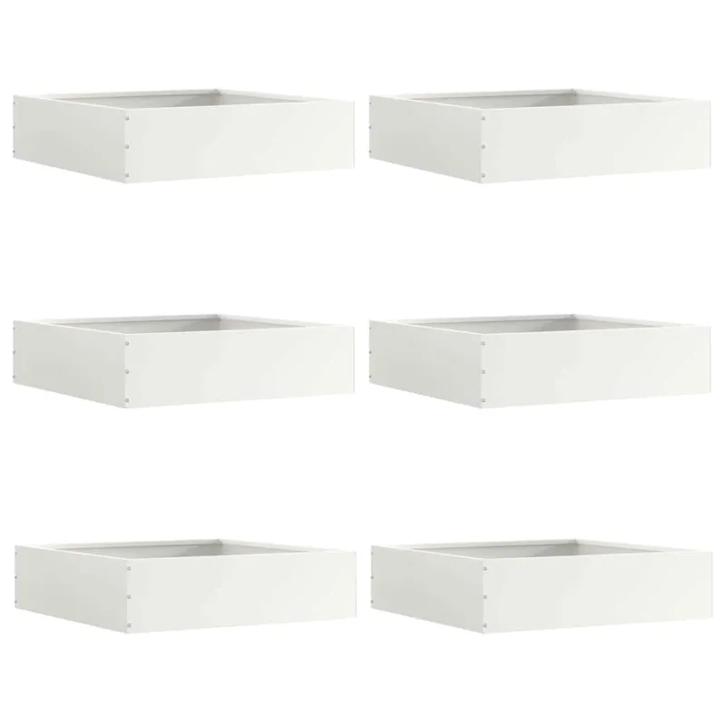 Vejo kraštas 6 pcs Balta 50 x 50 x 13 cm Plienas
