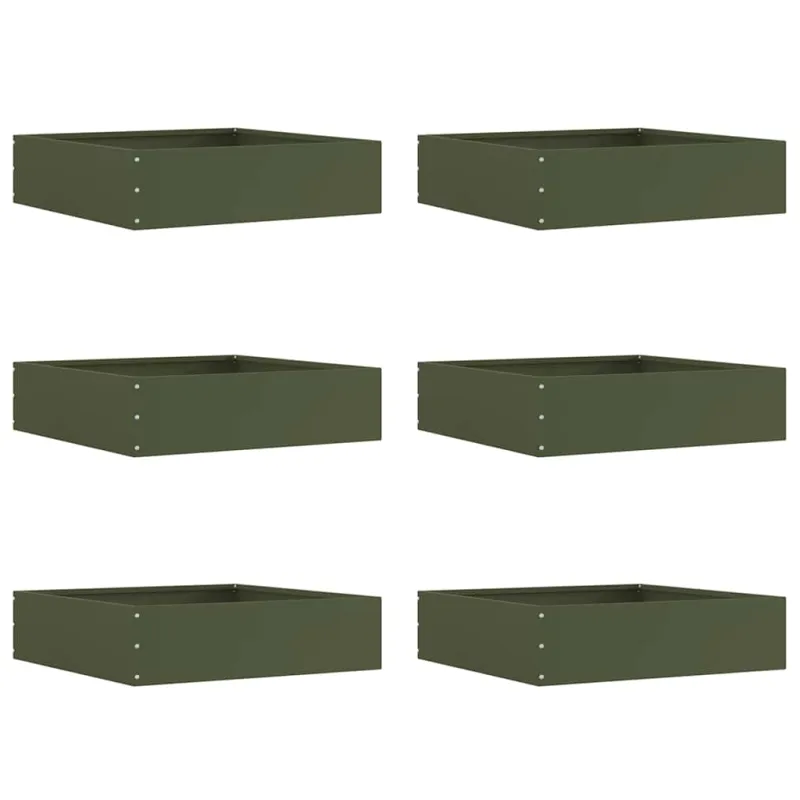 Vejo kraštas 6 pcs Alyvuogių žalia 50 x 50 x 13 cm Plienas
