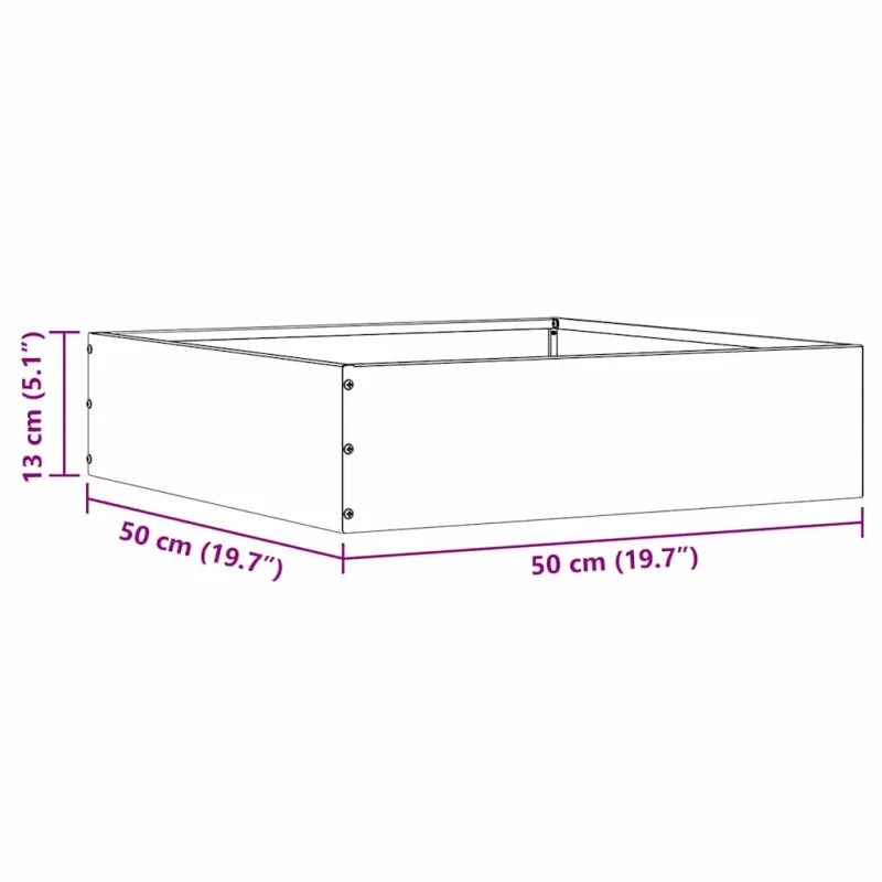Vejo kraštas 6 pcs Alyvuogių žalia 50 x 50 x 13 cm Plienas