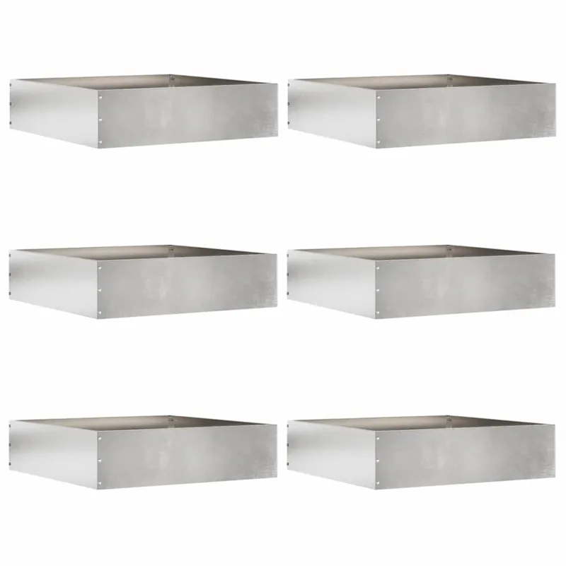 Vejo kraštas 6 pcs Sidabro 50 x 50 x 13 cm Nerūdijantis Plienas