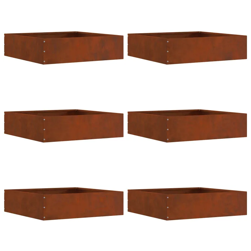 Vejo kraštas 6 pcs Rūdijanti 50 x 50 x 13 cm