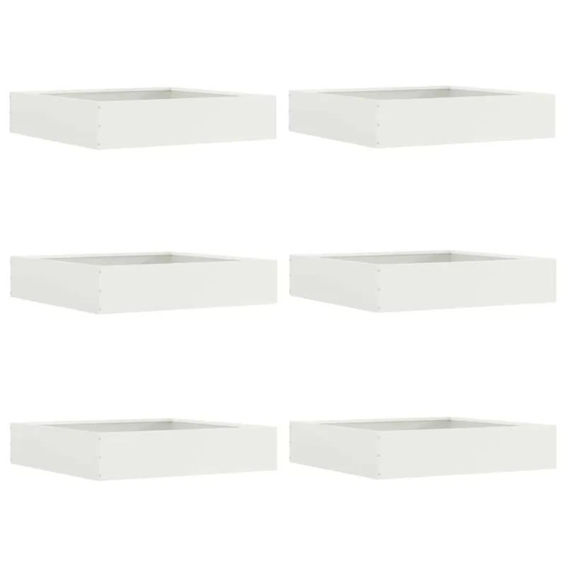 Vejo kraštas 6 pcs Balta 60 x 60 x 13 cm Plienas
