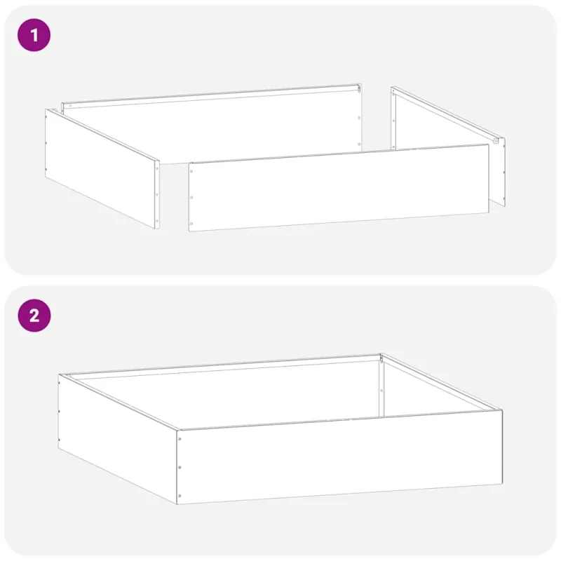 Vejo kraštas 6 pcs Balta 60 x 60 x 13 cm Plienas
