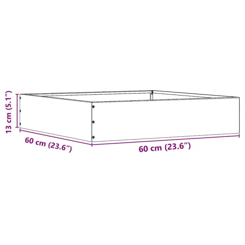 Vejo kraštas 6 pcs Antracitas 60 x 60 x 13 cm Plienas