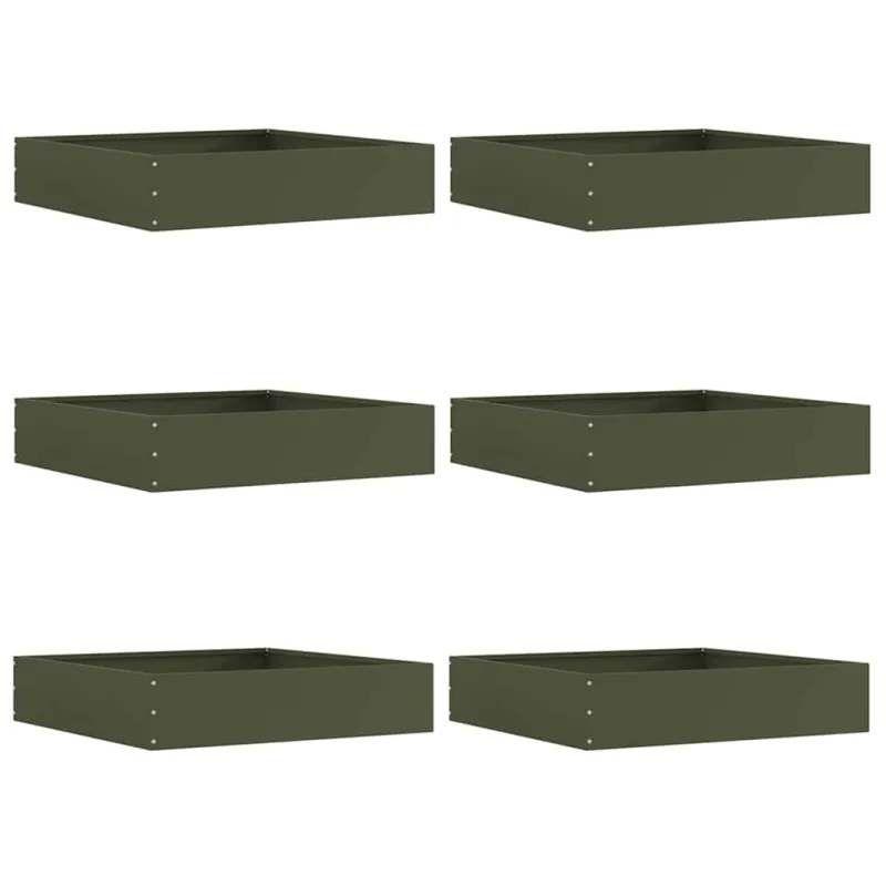 Vejo kraštas 6 pcs Alyvuogių žalia 60 x 60 x 13 cm Plienas