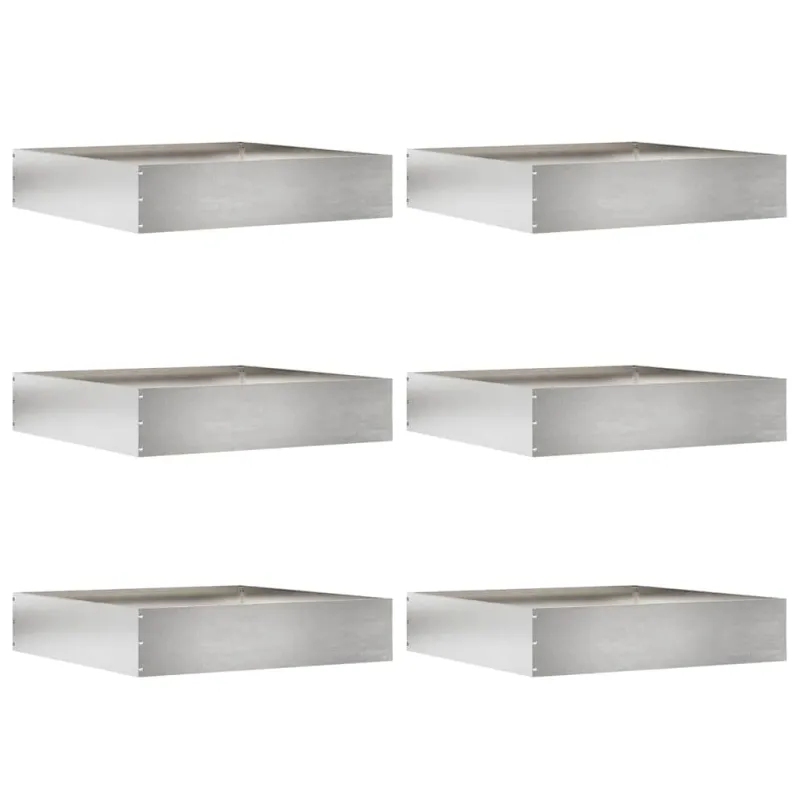 Vejo kraštas 6 pcs Sidabro 60 x 60 x 13 cm Nerūdijantis Plienas