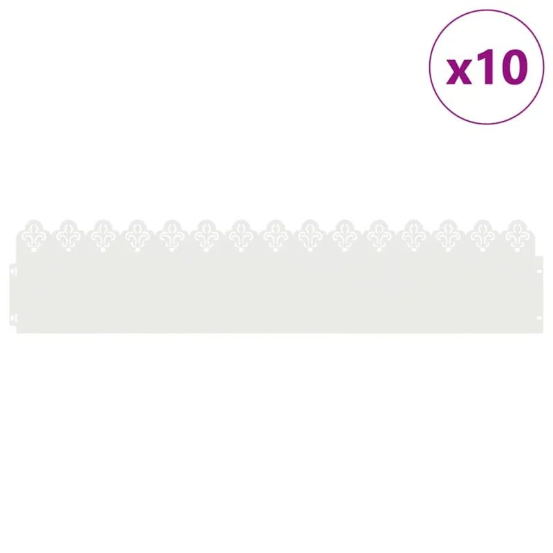 Vejos borteliai 10 pcs Balta 103 x 0,05 x 22 cm Plienas