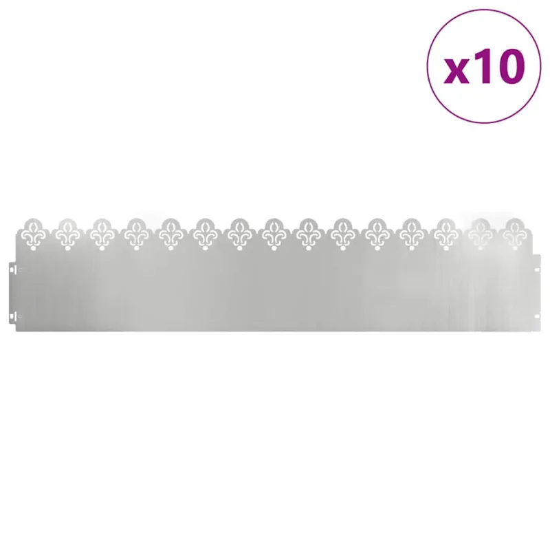 Vejos borteliai 10 pcs Sidabro 103 x 0,05 x 22 cm