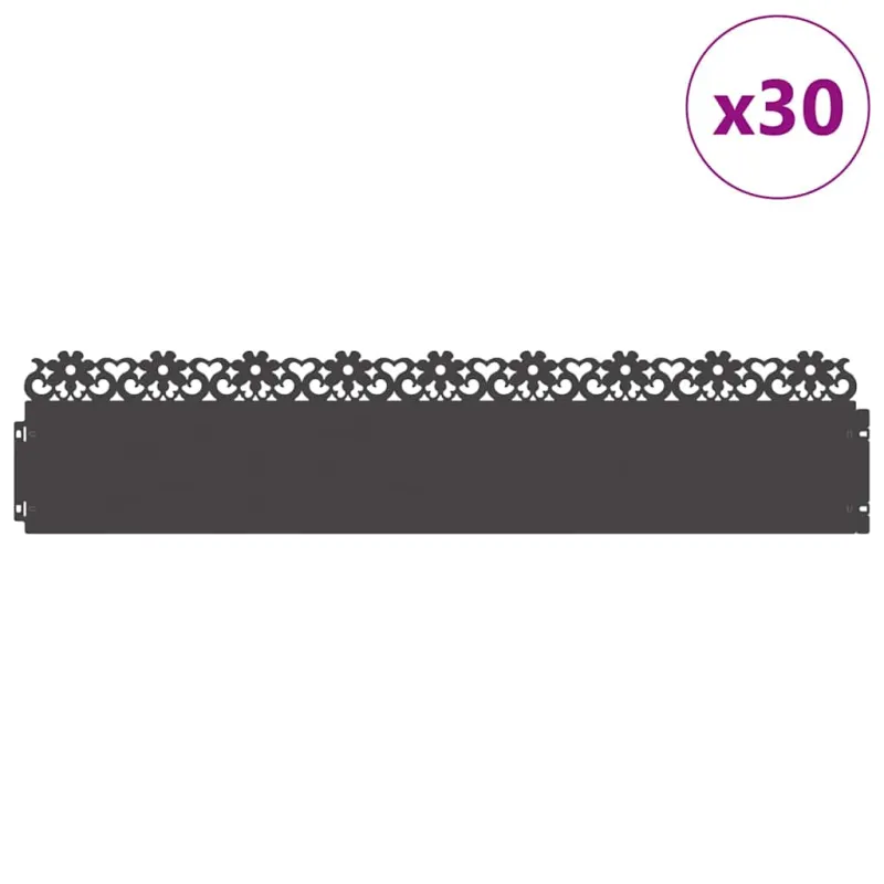 Vejos borteliai 30 pcs Juoda 103 x 0,05 x 22 cm Plienas