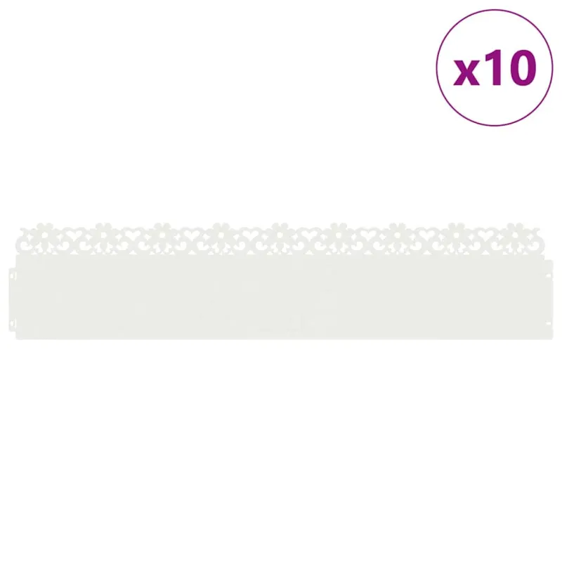 Vejos borteliai 10 pcs Balta 103 x 0,05 x 22 cm Plienas