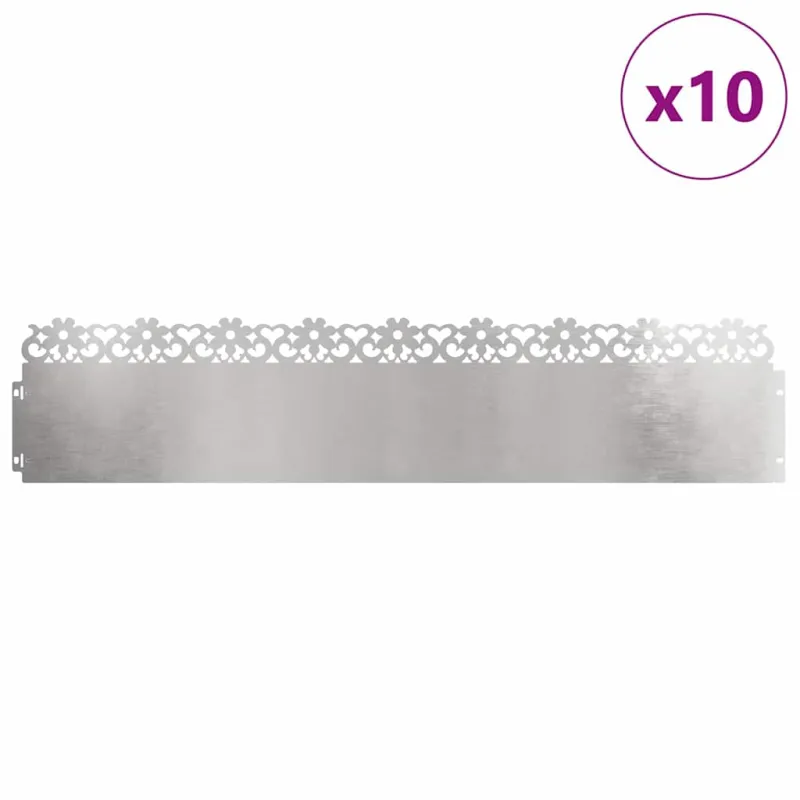 Vejos borteliai 10 pcs Sidabro 103 x 0,05 x 22 cm
