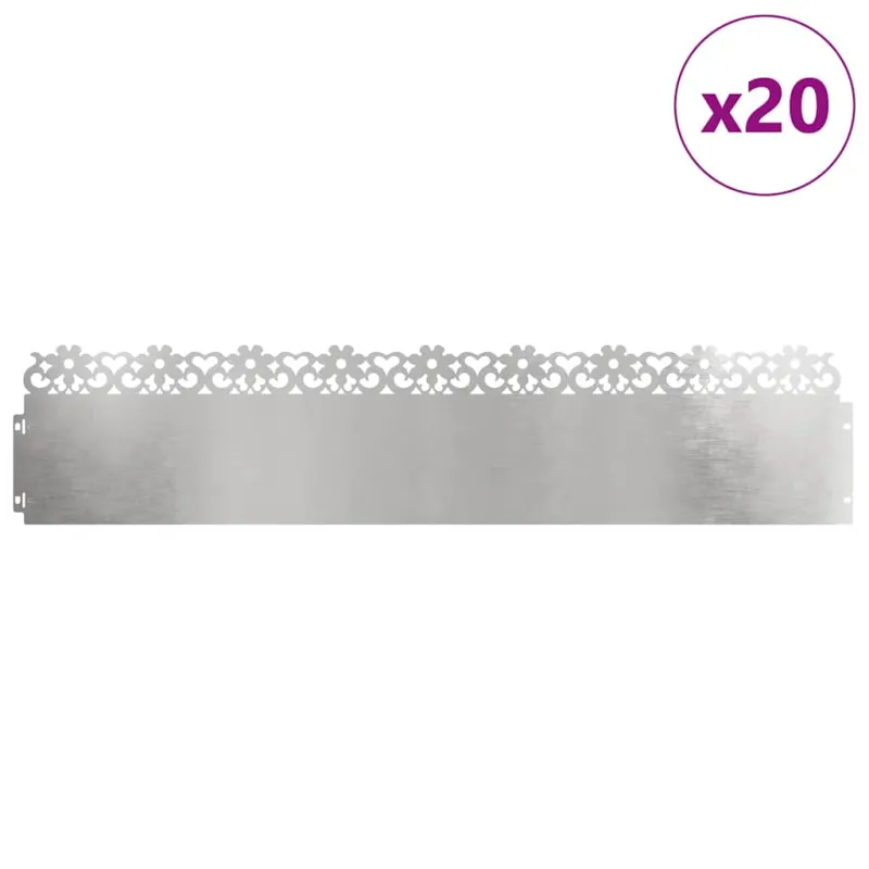 Vejos borteliai 20 pcs Sidabro 103 x 0,05 x 22 cm