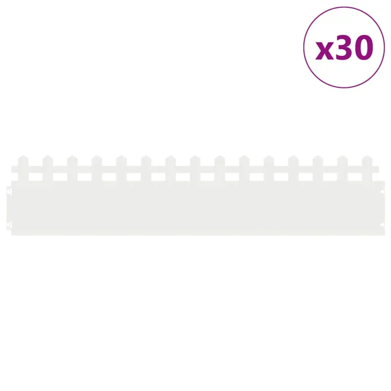 Vejos borteliai 30 pcs Balta 103 x 0,05 x 22 cm Plienas