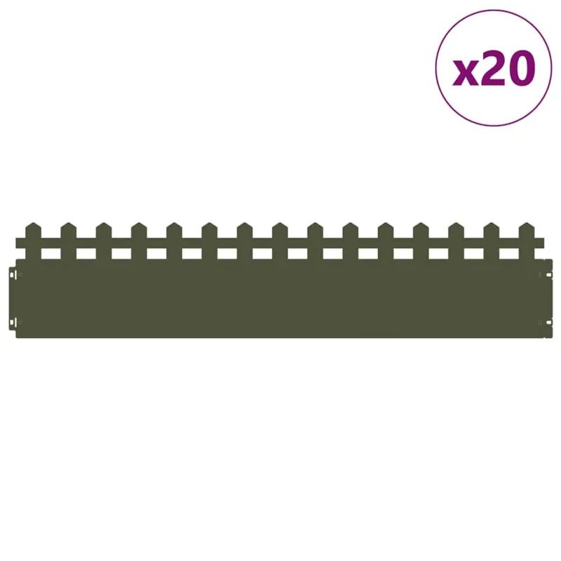 Vejos borteliai 20 pcs Alyvuogių žalia 103 x 0,05 x 22 cm