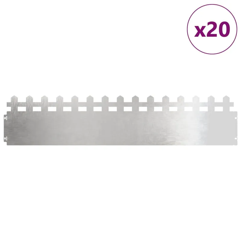 Vejos borteliai 20 pcs Sidabro 103 x 0,05 x 22 cm