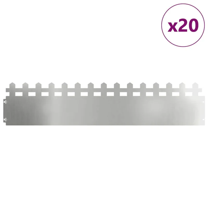 Vejos borteliai 20 pcs Sidabro 103 x 0,05 x 22 cm