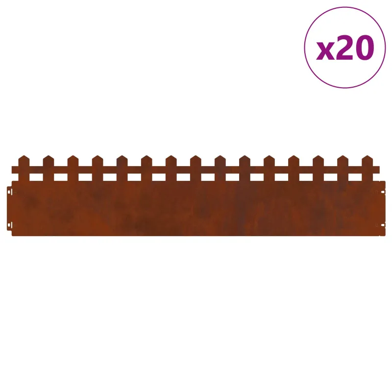 Vejos borteliai 20 pcs Rūdijanti 103 x 0,05 x 22 cm