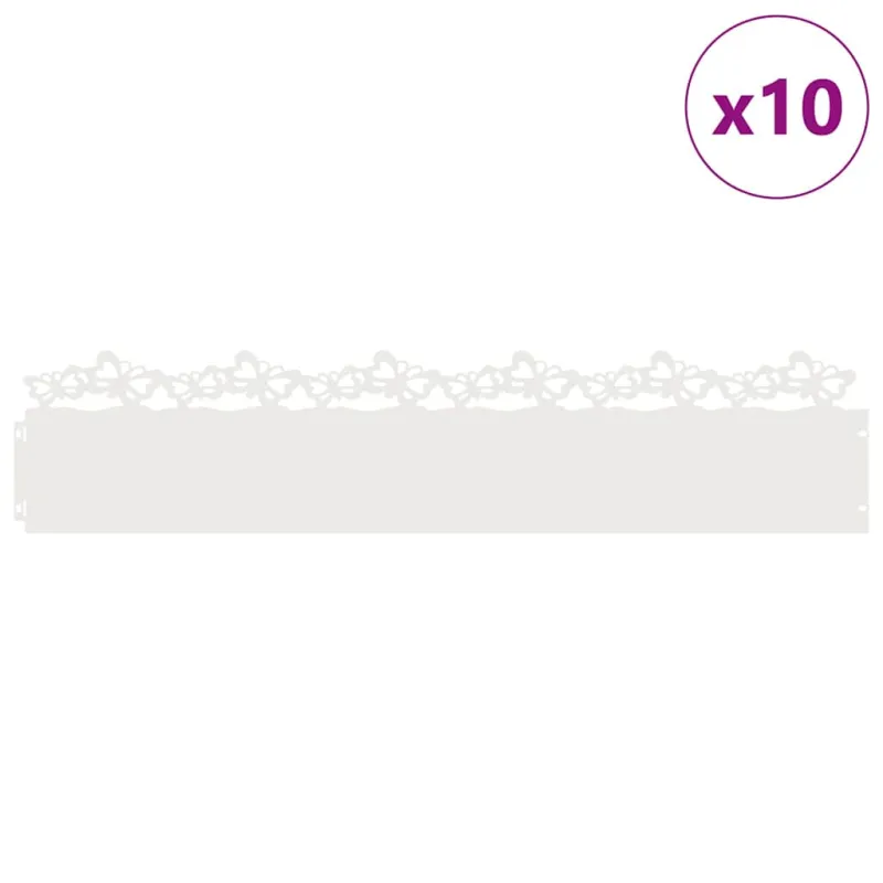 Vejos borteliai 10 pcs Balta 103 x 0,05 x 22 cm Plienas